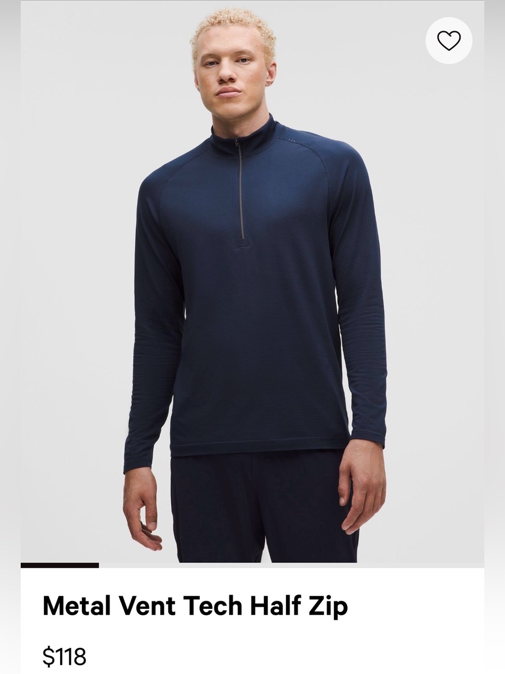 Metal Vent Tech Half Zip Medium Club Blue